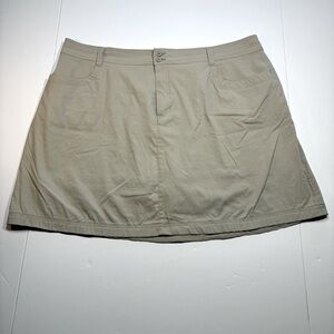 Eddie Bauer Horizon Skort Size 18W Khaki High-Rise Stretch Hiking Golf